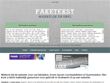 Tablet Screenshot of faketekst.nl